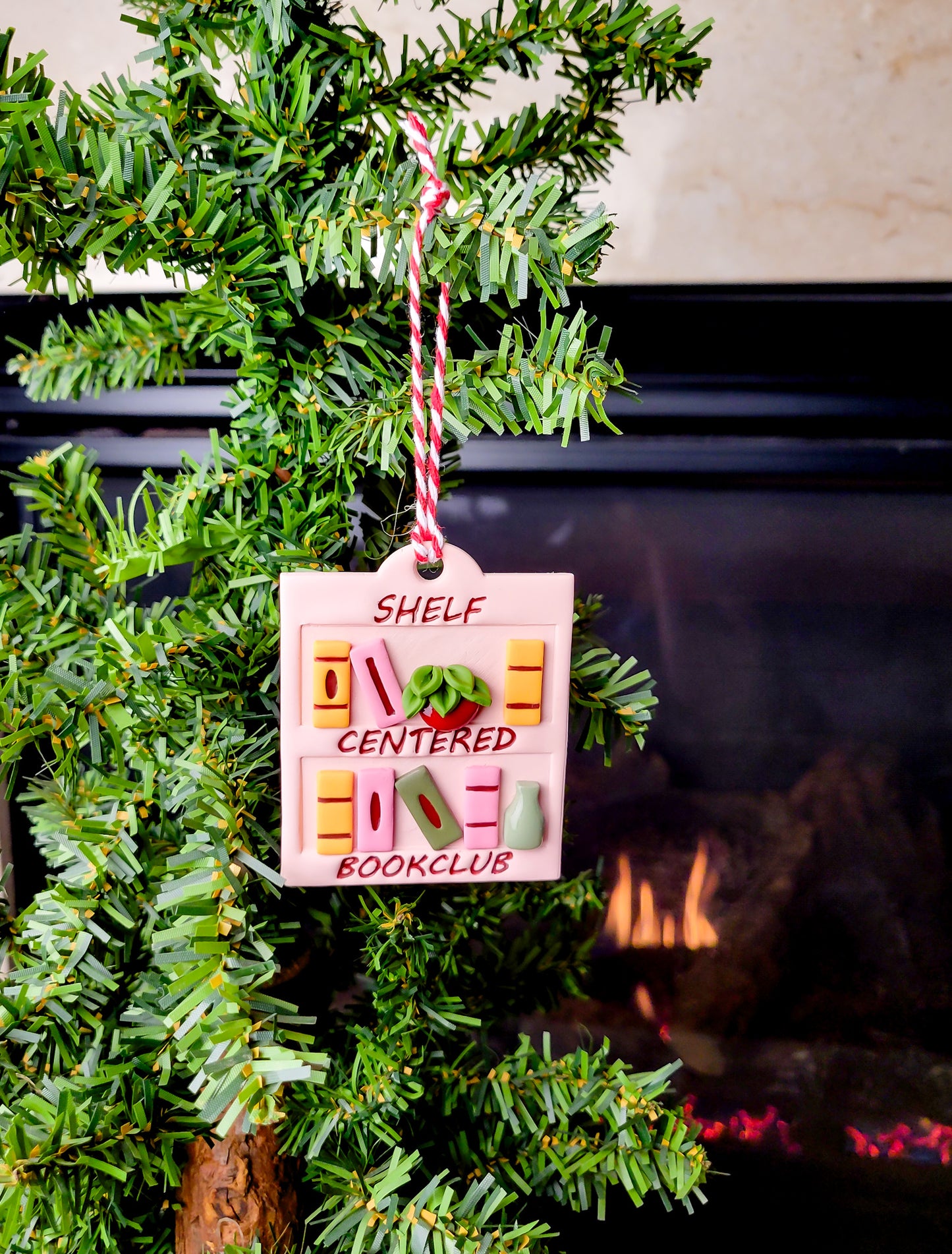 Shelf Centered Book Club Ornament/ Wall hanger