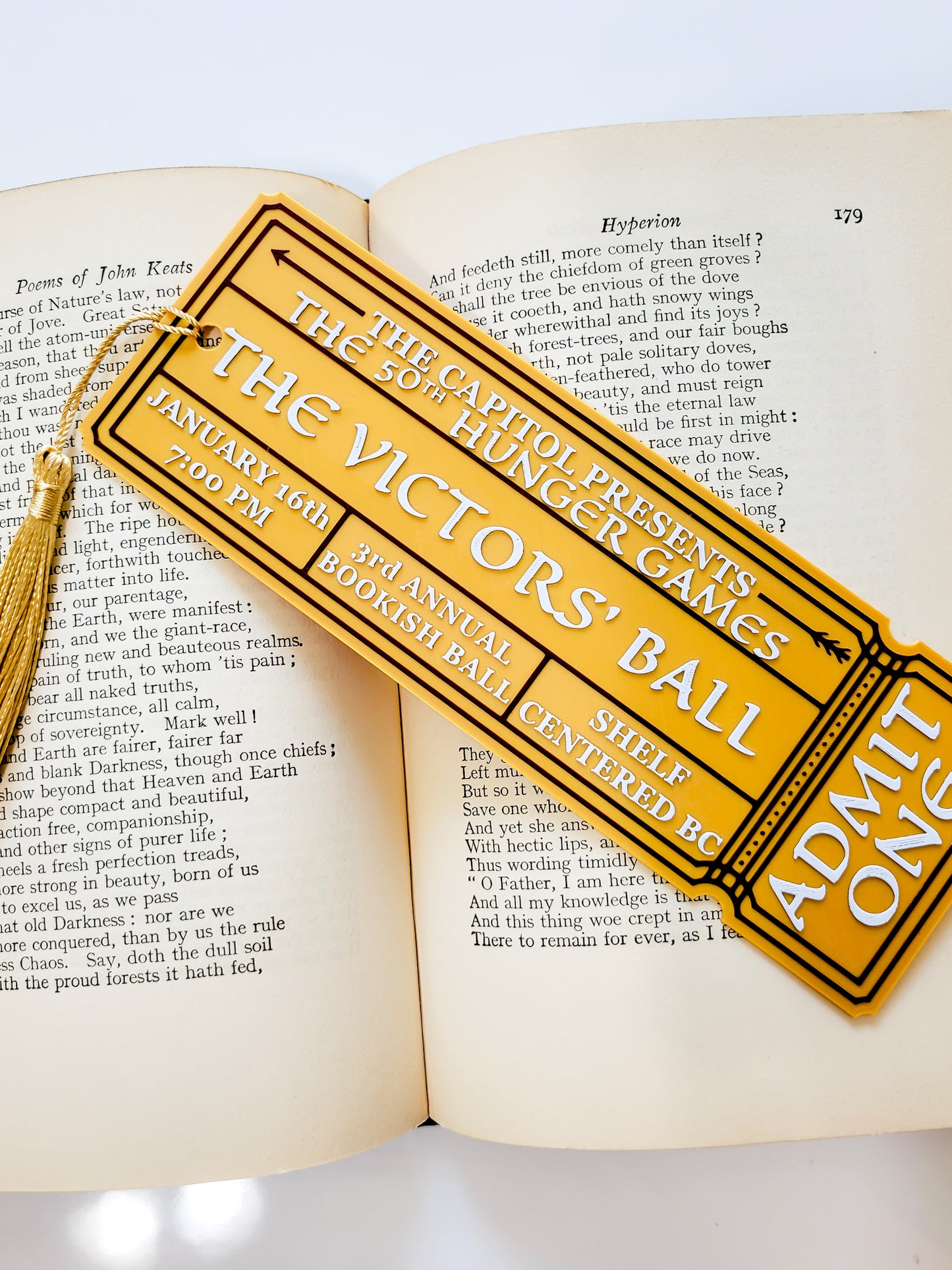 Victors' Ball Keepsake Ticket Bookmark