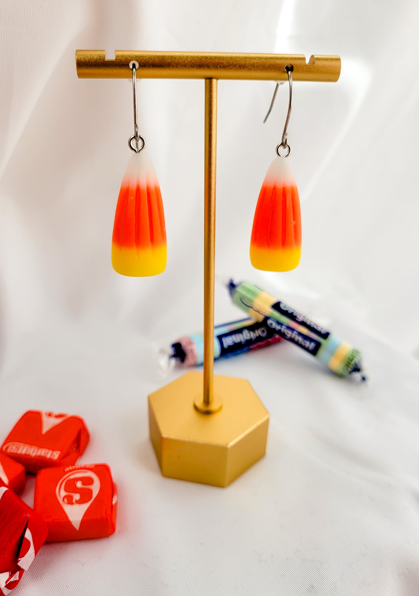 Candy Corn Earrings
