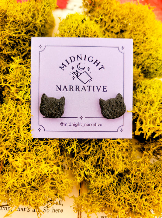 Moonlit Meow Studs