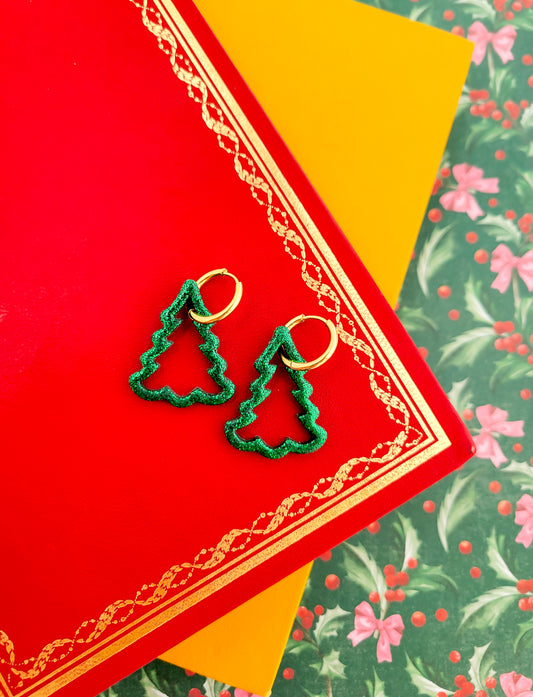 Evergreen Whispers Hoops